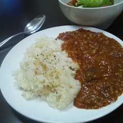 圧力鍋で簡単。なすとトマトと挽肉のカレー-レシピのメイン写真