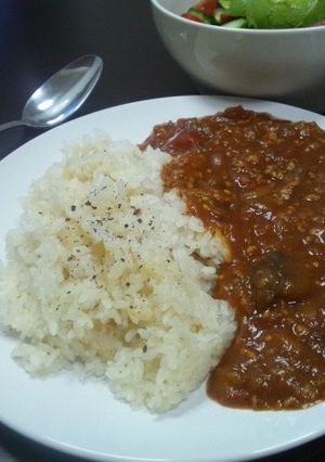 圧力鍋で簡単。なすとトマトと挽肉のカレー-レシピのメイン写真