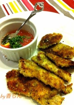 塩麹で*ムネ肉の香草パン粉焼き-レシピのメイン写真