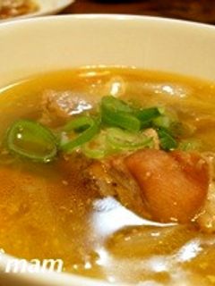 リメイク★手羽元煮物を参鶏湯風スープに!-レシピのメイン写真