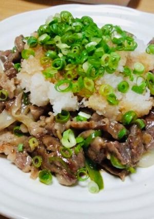 牛肉のにんにく風味☆おろしぽん酢がけ-レシピのメイン写真