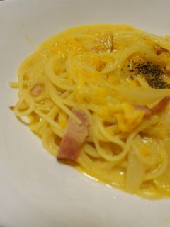 カボチャの豆乳ポタージュパスタ-レシピのメイン写真