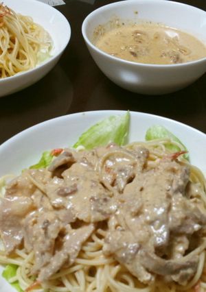 簡単・豚のゴマだれと桜えびのサラダパスタ-レシピのメイン写真