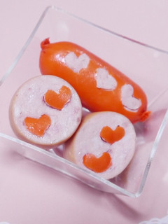♥2色のウインナーdeハート♡キャラ弁-レシピのメイン写真