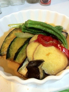 夏野菜をカラフル煮浸しで前菜にうってつけ-レシピのメイン写真