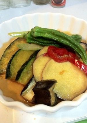 夏野菜をカラフル煮浸しで前菜にうってつけ-レシピのメイン写真