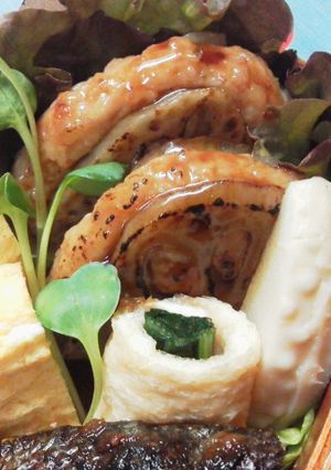 胸ひき肉と山芋で蓮根の挟みバ～グ-レシピのメイン写真