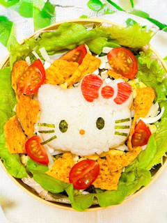 簡単キャラ弁☆キティちゃん弁当-レシピのメイン写真