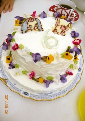 ジュエルペットのお花いっぱい2段ケーキ☆-レシピのメイン写真
