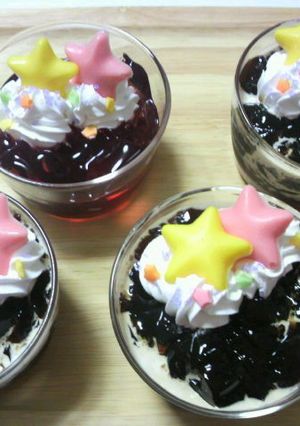 七夕に！キラキラ夜空のコーヒーゼリー-レシピのメイン写真