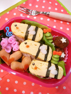 キャラ弁♡簡単みつばちさん-レシピのメイン写真