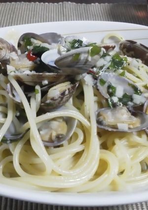 ジェノベーゼ風あさりのパスタ-レシピのメイン写真