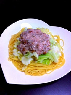 梅シラス納豆パスタ(^-^)-レシピのメイン写真