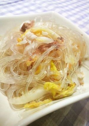 レンジだけ★旨味たっぷり白菜春雨の塩麹煮-レシピのメイン写真