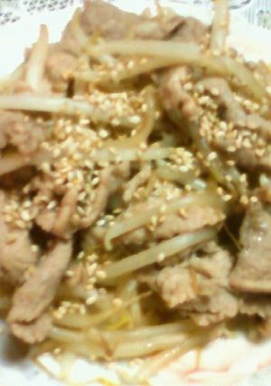 豚肉モヤシの香ばし胡麻油炒め-レシピのメイン写真