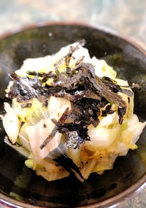 簡単副菜☆キャベツの山葵海苔醤油和え-レシピのメイン写真