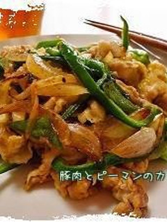 簡単☆豚肉とピーマンのカレー炒め*-レシピのメイン写真