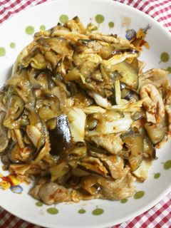 なすと豚肉のキムチ炒め-レシピのメイン写真