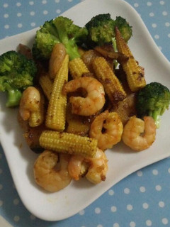 海老と野菜のガーリックオイル炒め-レシピのメイン写真