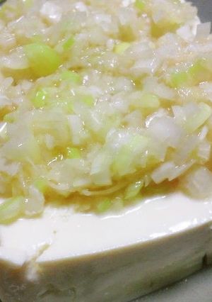 ◆簡単おつまみ◆豆腐のネギ塩乗せ-レシピのメイン写真