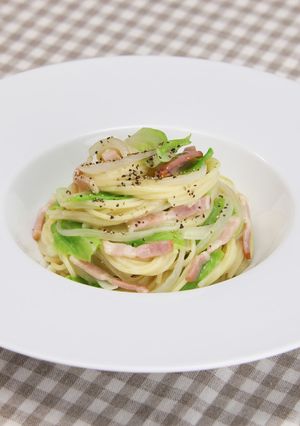 キャベツとベーコンのクリームパスタ-レシピのメイン写真