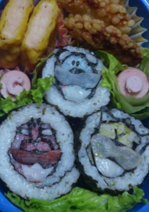 ゴーバスターズ巻きおにぎり-レシピのメイン写真