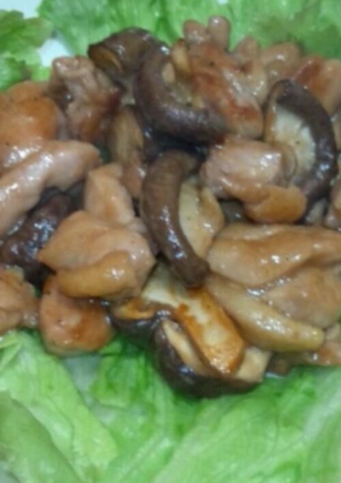 鶏モモと椎茸の蒲焼きのタレ炒め-レシピのメイン写真