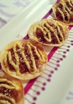 ☆簡単美味しい☆餃子の皮で照り焼きピザ-レシピのメイン写真