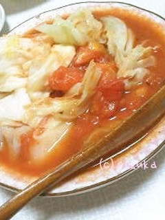 夜トマレシピ①「簡単すぎるトマト煮」-レシピのメイン写真
