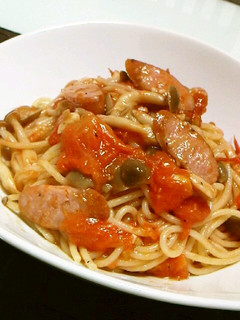 フレッシュトマトときのこのパスタ-レシピのメイン写真