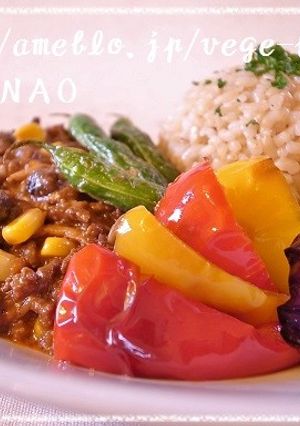 スパイスで♪夏野菜コーンキーマカレー-レシピのメイン写真