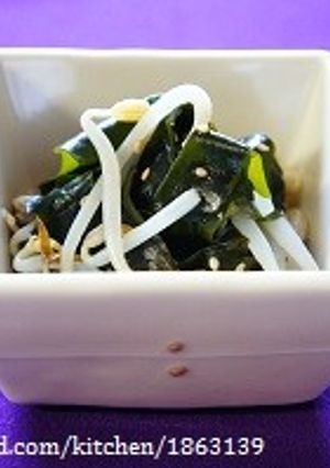 節約◎もやしとわかめの中華風ごま和え-レシピのメイン写真