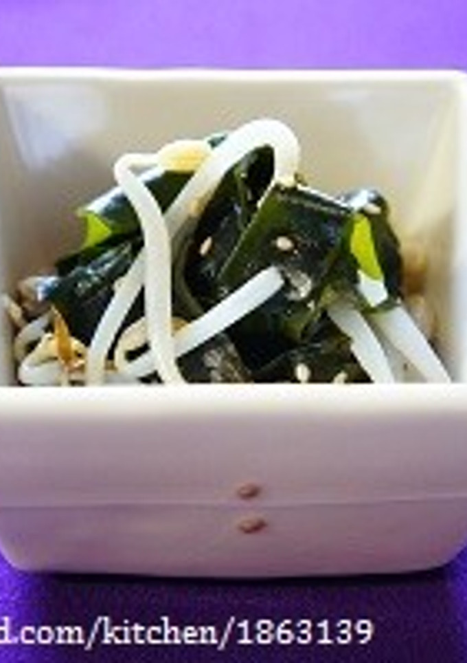 節約◎もやしとわかめの中華風ごま和え-レシピのメイン写真