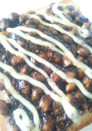 納豆とのりの佃煮のマヨトースト-レシピのメイン写真