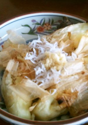魚焼きグリルde　焼き茄子のじゃこ添え-レシピのメイン写真