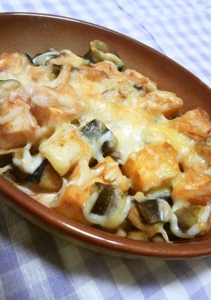 レンジで★茄子とはんぺんのごま味噌チーズ-レシピのメイン写真