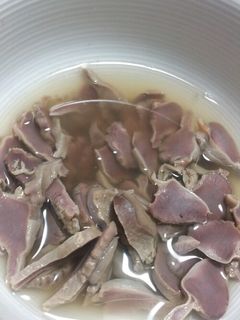 鳥の砂肝の酒のつまみ。-レシピのメイン写真