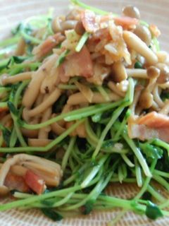 塩麹で*豆苗とベーコンの炒めもの-レシピのメイン写真