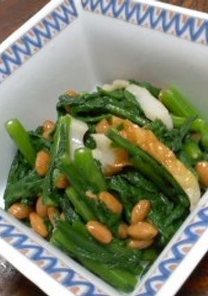 春菊の納豆あえ-レシピのメイン写真