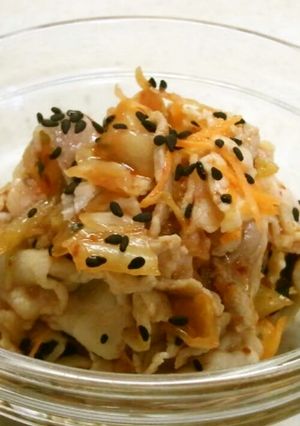 ☆簡単☆お手軽！おつまみ豚肉キムチ-レシピのメイン写真