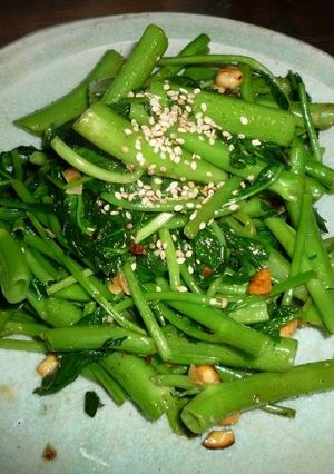 空芯菜炒め　ヴィーガン　京都カフェ-レシピのメイン写真