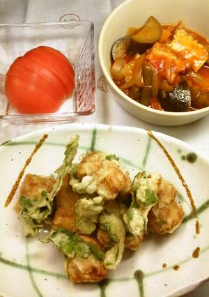 大豆たんぱくのしそ天ぷら-レシピのメイン写真