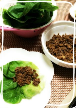 野菜たっぷり!!肉みそのレタス巻き☆-レシピのメイン写真