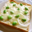 ★チーズと枝豆の水玉模様のトースト★