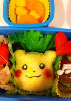 キャラ弁 型で簡単にピカチュウ-レシピのメイン写真