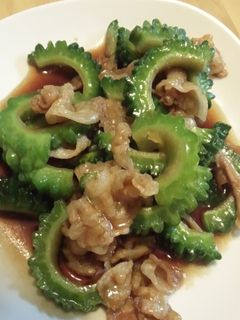 ゴーヤと豚バラの甘辛炒め-レシピのメイン写真