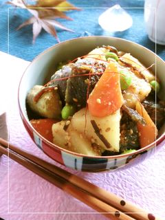 レンジで簡単✫新じゃがと茄子の胡麻煮風-レシピのメイン写真