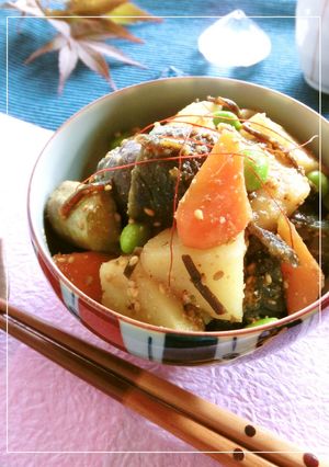レンジで簡単✫新じゃがと茄子の胡麻煮風-レシピのメイン写真