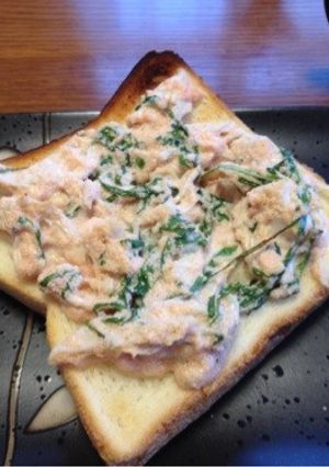 明太マヨササミトースト-レシピのメイン写真
