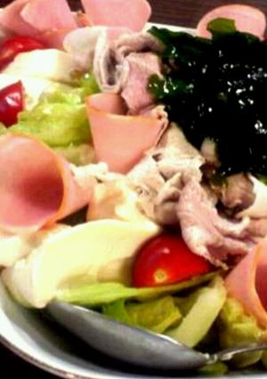 簡単なのに豪華！豆腐と豚しゃぶサラダ-レシピのメイン写真